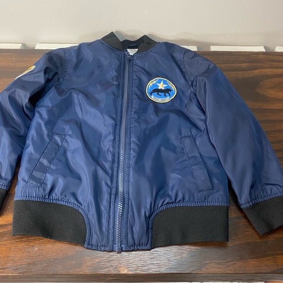 Route 66 Boys Jacket w/Patches Cougar Size Small 6/7 Blue - Picture 1 of 6
